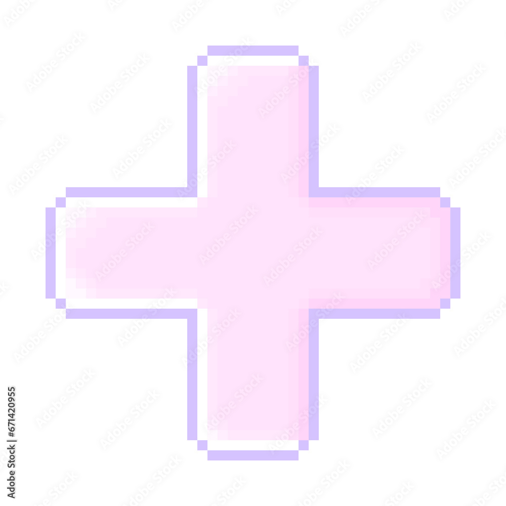 Obraz premium ピクセルアートなシンプル十字キー♪PNG
