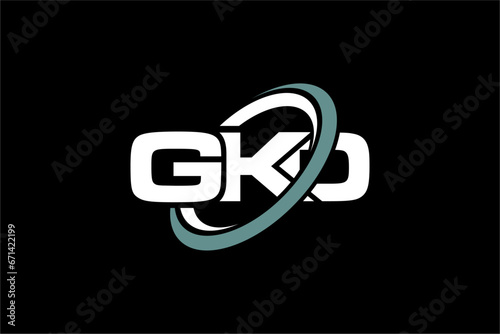 GKD creative letter logo design vector icon illustration	 photo