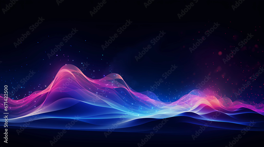 Big Neon Wave Background