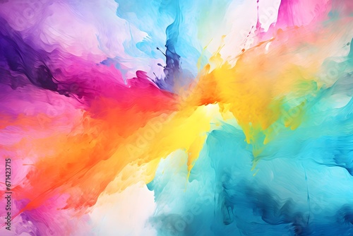 Abstract colorful watercolor background. © Pacharee
