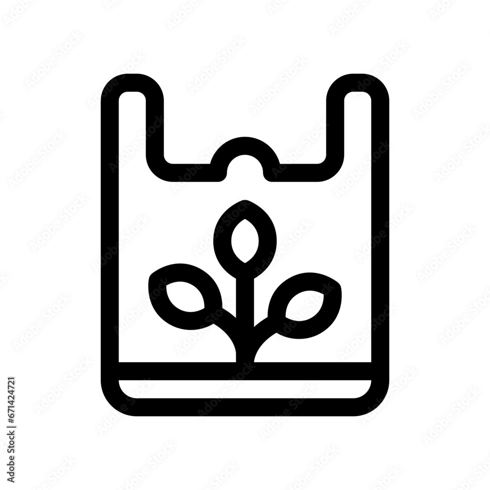 plastic bag line icon plastic bag line icon