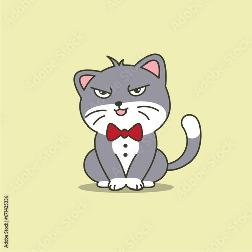 cute cat in bow tie
