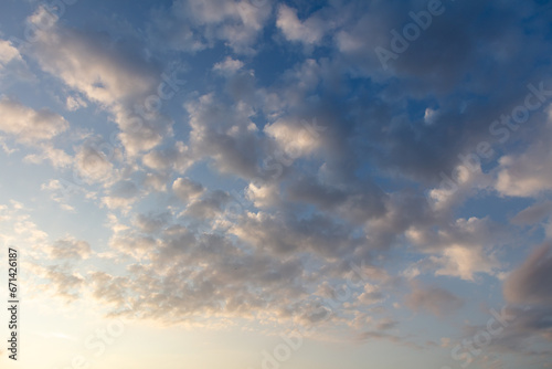 Clouds in the sky at sunset