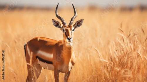 Antelope in it's natural habitat. Wildlife photography