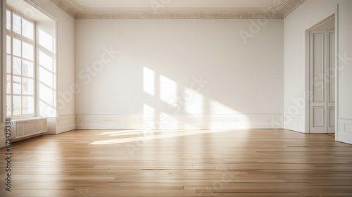 Modern bright interior empty room. Mock up. Suitable for interior rooms furniture template.