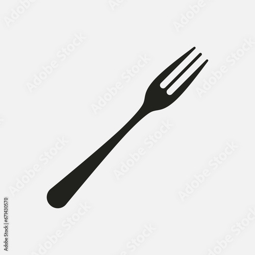 Dessert fork. Cutlery. Serving desserts in a restaurant, banquet. Vector