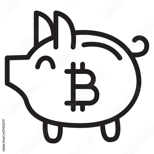 piggie money bag bitcoin photo