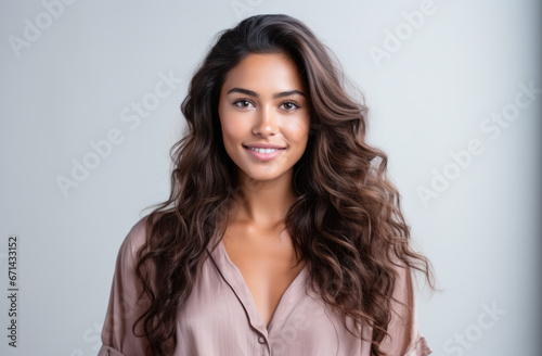Portrait of a young beautiful woman with long hair © JuanM