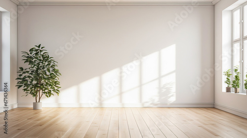 Modern bright interior empty room. Mock up. Suitable for interior rooms furniture template.