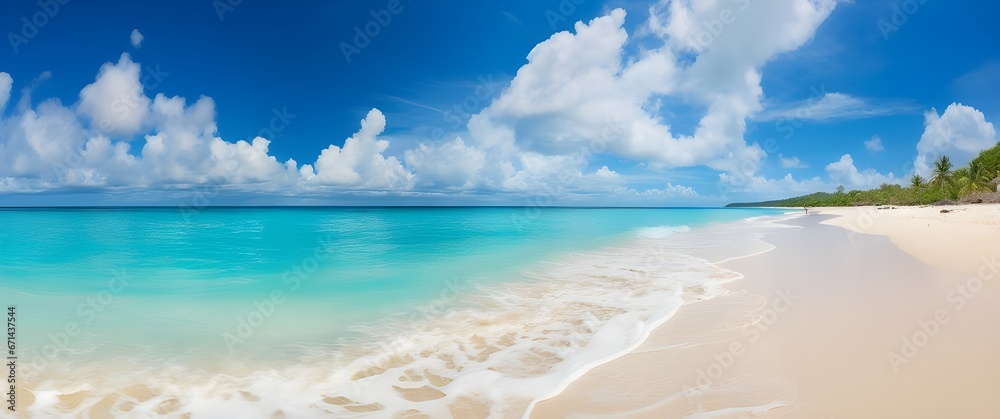 beach with blue sky