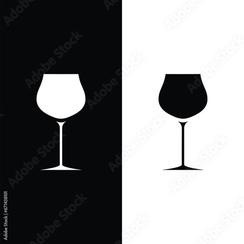 Wine Glass Icon Vector Design template