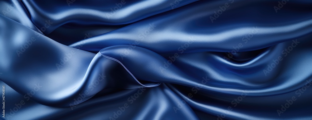 Obraz premium blue silk material background