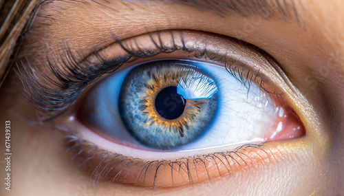 eye retina close-up macro shot