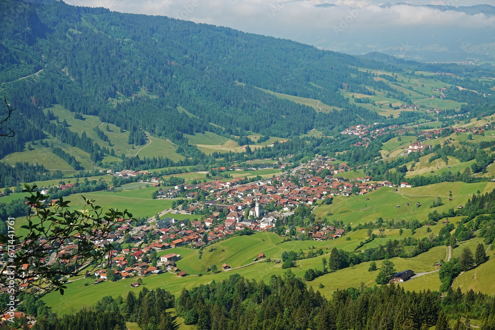 A panorama of Bad Hindelang, Bavaria, Germany