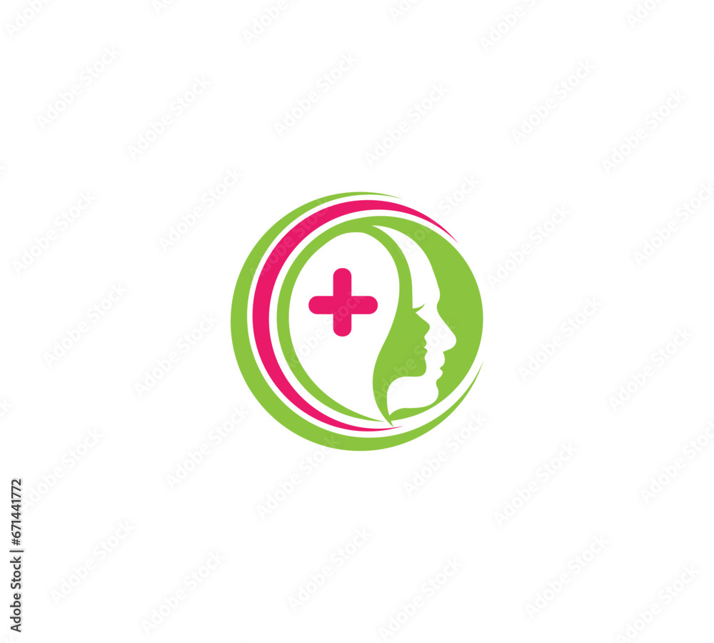 Medical logo design, head logo design vector Medical logo design, head logo design vector