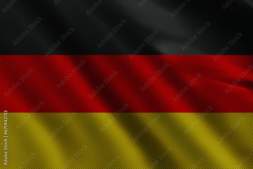 3d illustration flag of Germany. Close up waving flag of Germany. 3d illustration flag of Germany. Close up waving flag of Germany.