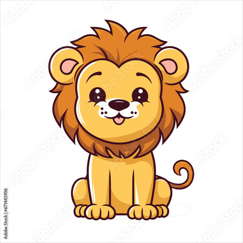 Fototapeta Naklejka Na Ścianę i Meble -  cute baby lion vector