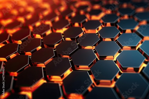 Hexagonal Patterned Background Unraveling the Wonders of Nanotechnology