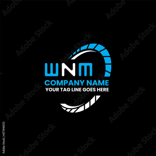 WNM letter logo vector design, WNM simple and modern logo. WNM luxurious alphabet design   photo