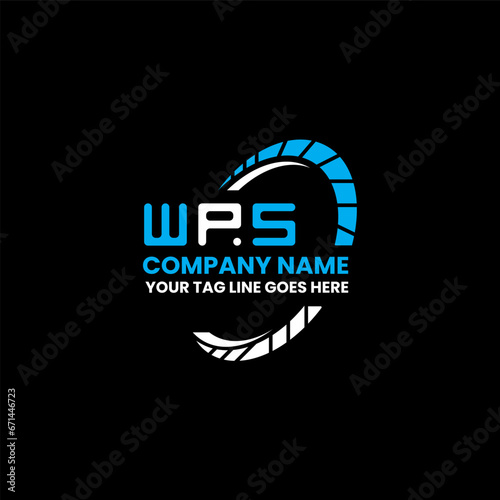 WPS letter logo vector design, WPS simple and modern logo. WPS luxurious alphabet design   photo