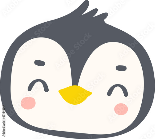 Baby Penguin smile face cartoon graphic