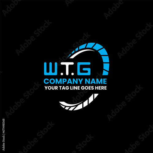 WTG letter logo vector design, WTG simple and modern logo. WTG luxurious alphabet design   photo