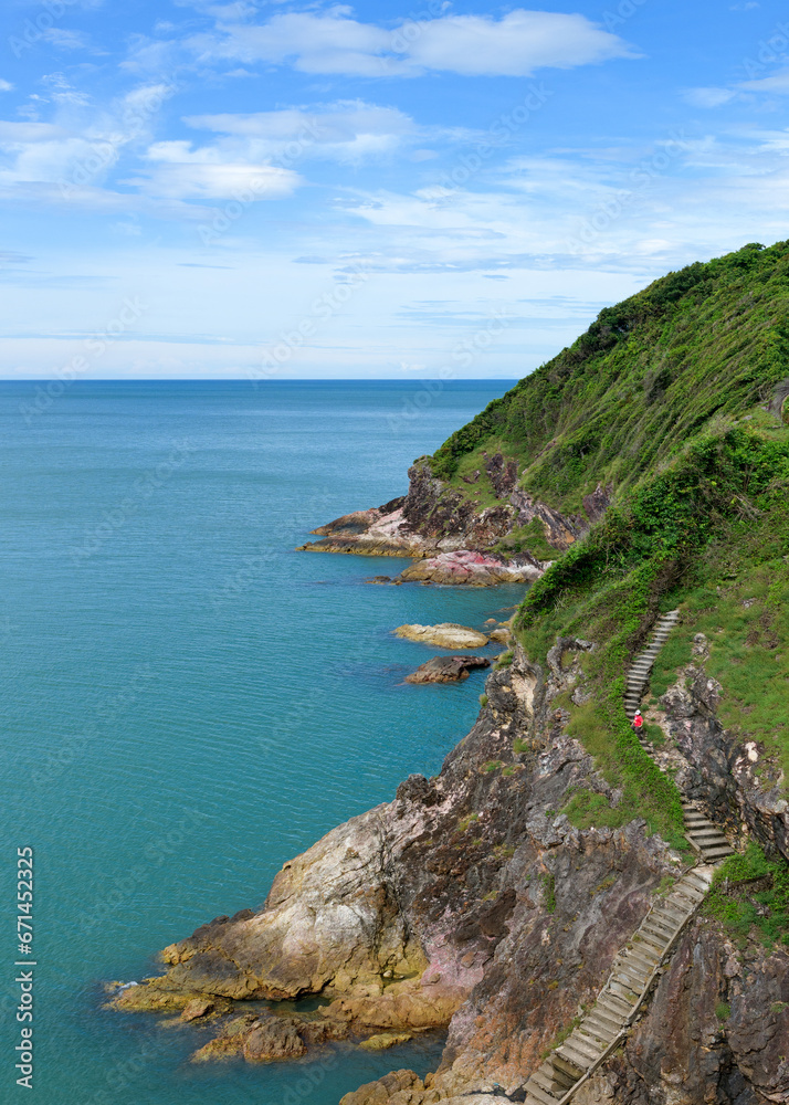 Cliffs, rocks that jut into the sea, Thailand,