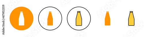 Bottle icon set for web and mobile app. bottle sign and symbol