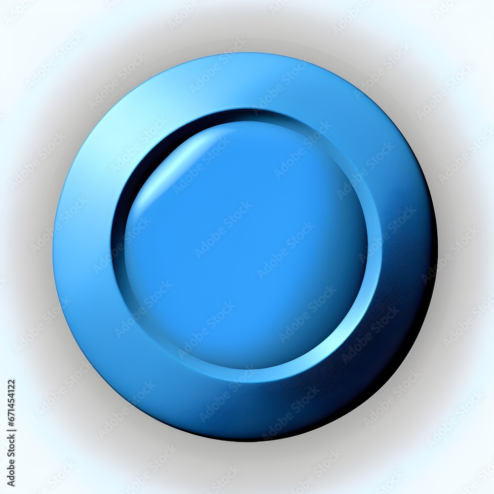 Simple blue 3d button isolated on white Simple blue 3d button isolated on white