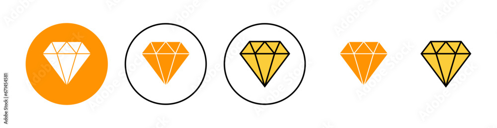 Diamond icon set for web and mobile app. diamond gems sign and symbol Diamond icon set for web and mobile app. diamond gems sign and symbol