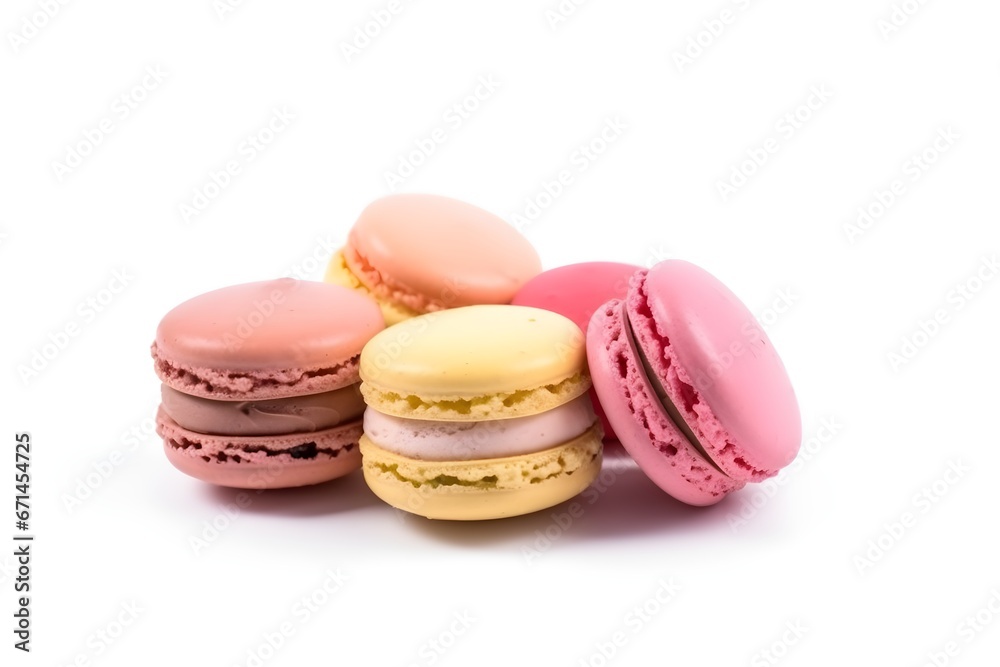 Colorful macaroons isolated on white background Colorful macaroons isolated on white background