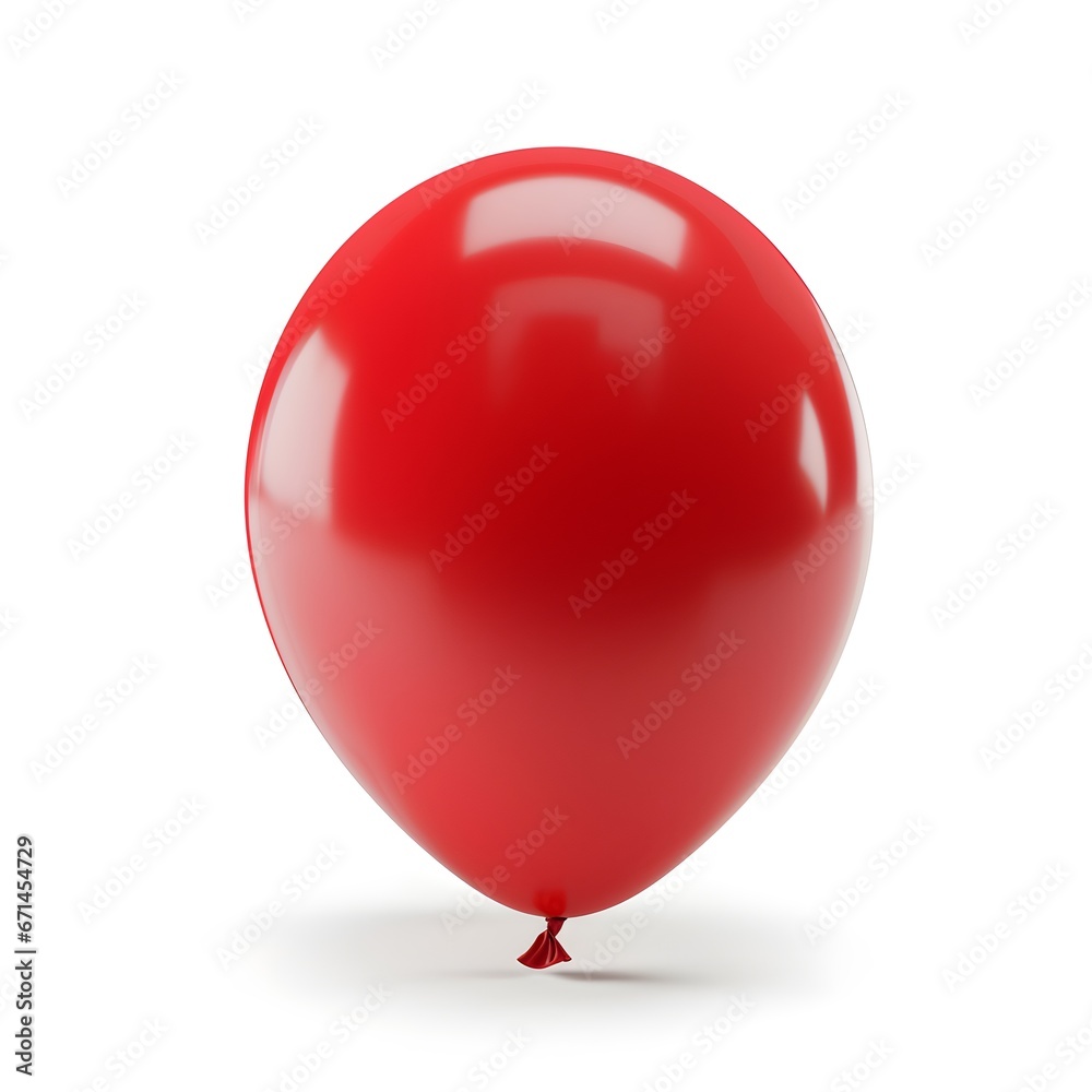 Red air balloon isolated on white background Red air balloon isolated on white background