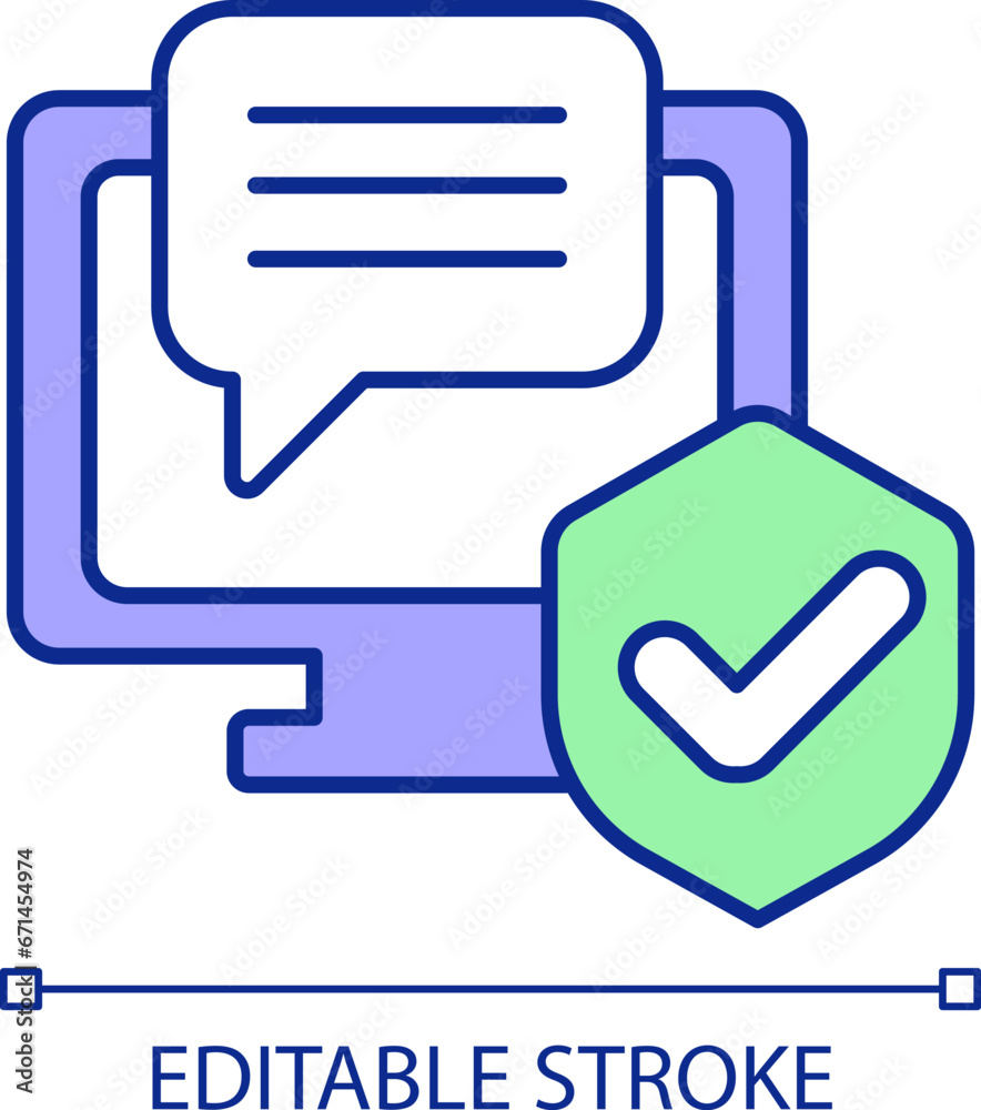 2D simple editable freedom of expression online icon representing cyber law, isolated vector, thin line illustration. 2D simple editable freedom of expression online icon representing cyber law, isolated vector, thin line illustration.