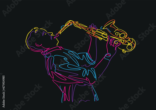 Sax jazz player 