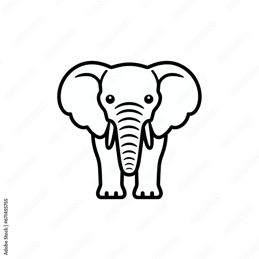 Elefant Linienkunst