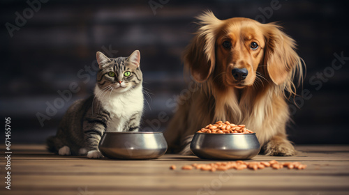 Healthy eating lifestyle of domestic pets.