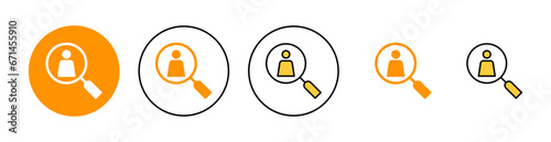 Hiring icon set  for web and mobile app. Search job vacancy sign and symbol. Human resources concept. Recruitment