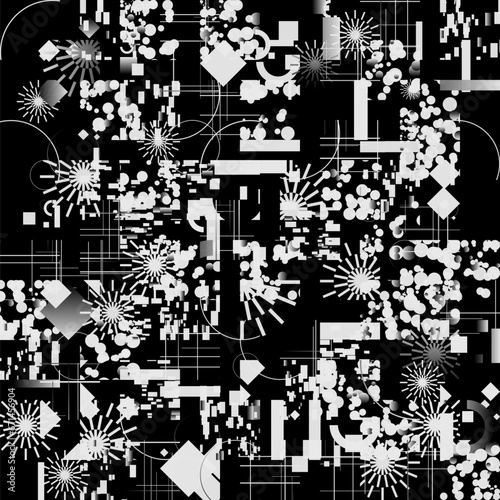 Brutalist Art Inspired Vector Pattern Graphics Made With Bold Abstract Geometric Shapes