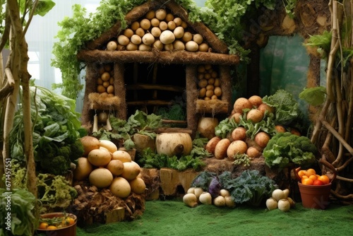 Rustic Elegance A Home Interior Design Featuring Tuber Vegetables