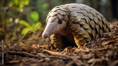 Highly trafficked wildlife species  Indian Pangolin.