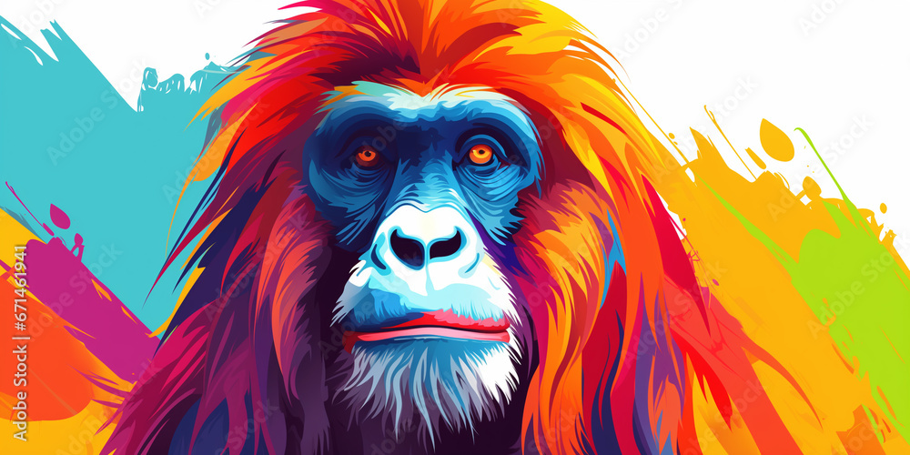 Bright and colorful animal poster. Bright and colorful animal poster.