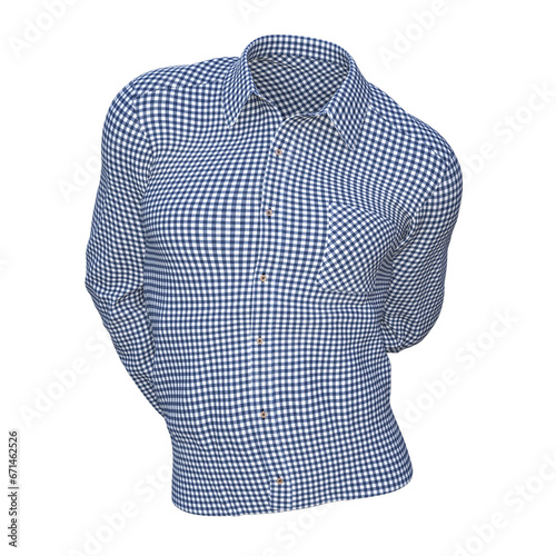 blue plaid shirt
