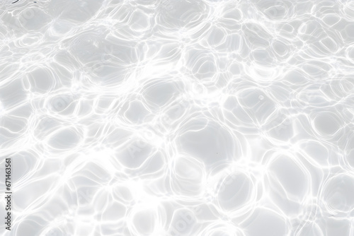 White water wave texture background,Closeup of desaturated transparent clear calm water surface texture with splashes and bubbles. Trendy abstract nature background. photo