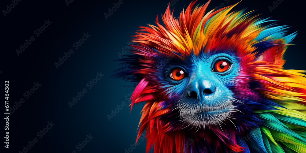 Bright and colorful animal poster.