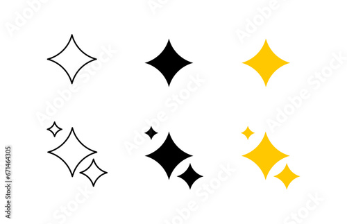 Star icons. Different styles  stars for icon design  set of stars. Vector icons