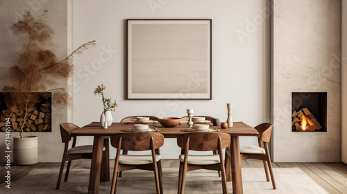Minimalist home decor dining room © iqra