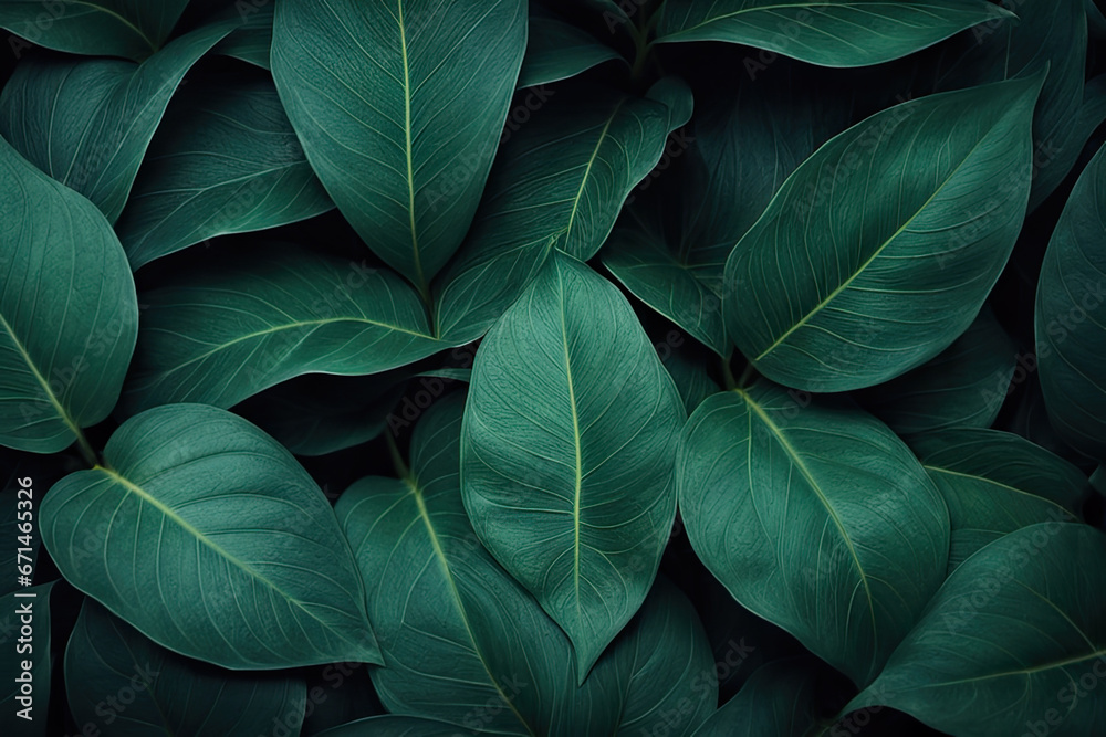 Fototapeta premium green tropical leaves background