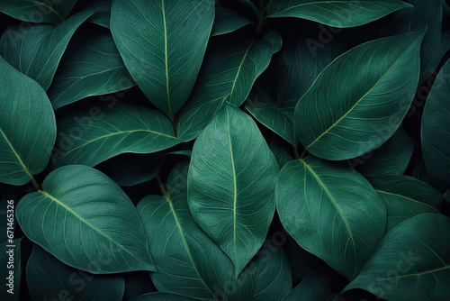 green tropical leaves background