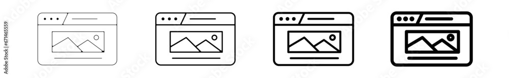 Icones pictogramme symbole Fenetre ordinateur interface site web image