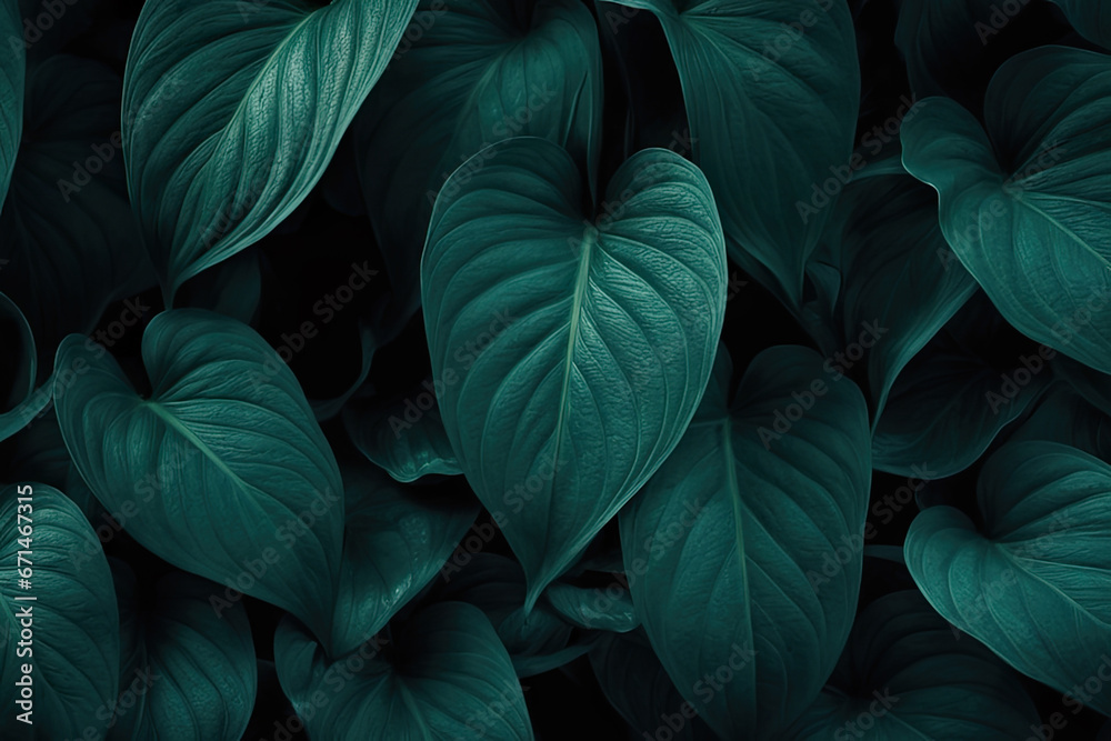 abstract green texture, nature background, tropical leaves
